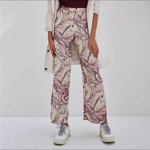 Scotch & Soda marble print pants. Edie wide leg size 27